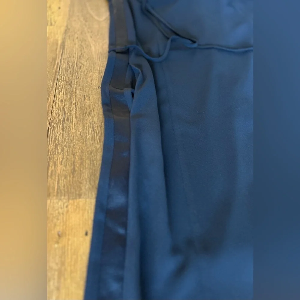 💖5 for $50💖SIMPLY VERA WANG Navy Blue Mini Shirt Dress Collard Belted Lined